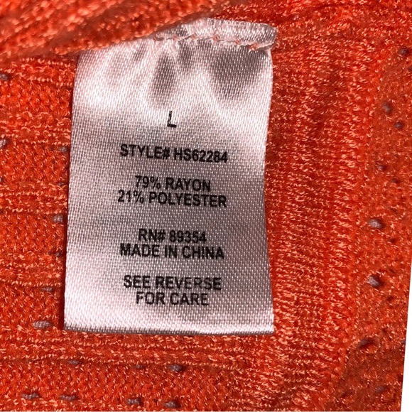 Kathy Ireland Knit Cardigan Orange Size L - Picture 4 of 5